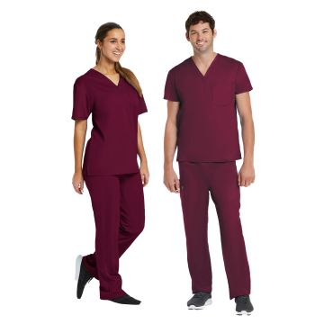 Maevn 9500 Unisex One-Pocket V-Neck and Two-Pocket Drawstring Cargo Scrub Set