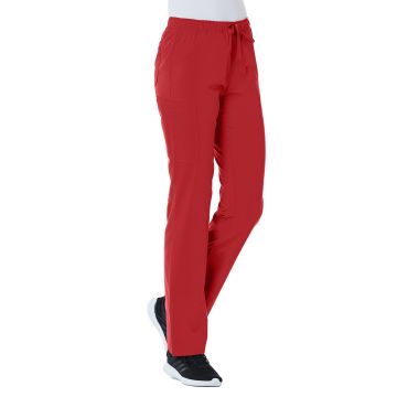 Maevn 9726 Women's Five-Pocket Full Elastic Cargo Pant - Red