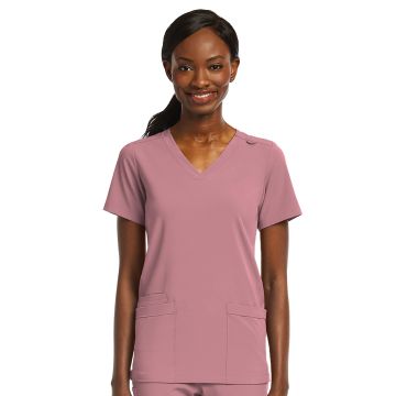 ScrubJoy SJ102 Women's Fitted Two-Pocket V-Neck Top