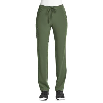 ScrubJoy SJ201 Women's Fitted Five-Pocket Tapered Leg Pant - Olive