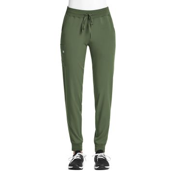 ScrubJoy SJ202 Women's Fitted Five-Pocket Jogger Pant - Olive