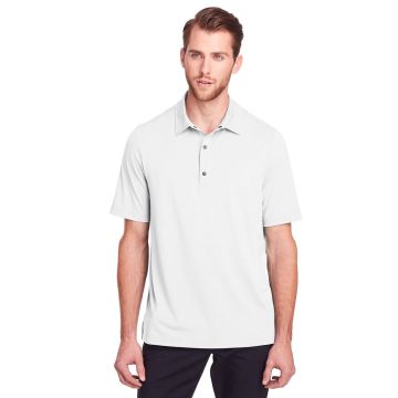 North End NE100 Men's JAQ Snap-Up Stretch Performance Polo - WHITE