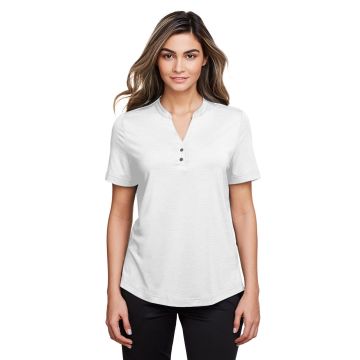 North End NE100W Ladies' JAQ Snap-Up Stretch Performance Polo - WHITE