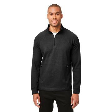 North End NE200 Men's Rhythm Waffle Pullover - BLACK