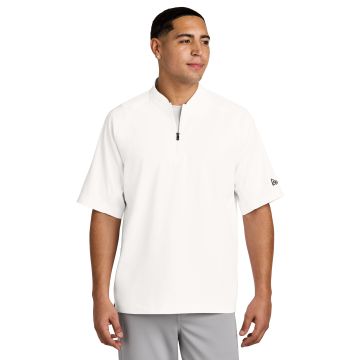 New Era NEA600 New Era Cage Short Sleeve 1/4-Zip Jacket. NEA600 - White