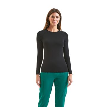 Onna By Premier NN370 Ladies' Unstoppable Long-Sleeve Fresh Underscrub Baselayer - BLACK
