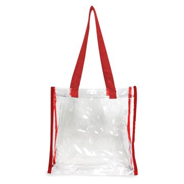 OAD OAD5004 Clear Tote Bag - RED