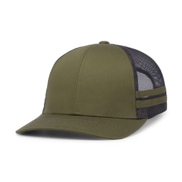 Augusta Sportswear P115 Low-Profile Stripe Trucker Cap