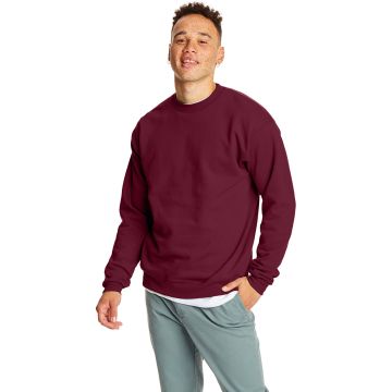 Hanes P1607 Unisex Ecosmart? 50/50 Crewneck Sweatshirt - MAROON