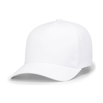 Augusta Sportswear P424 Weekender  Perforated Snapback Cap - WHITE
