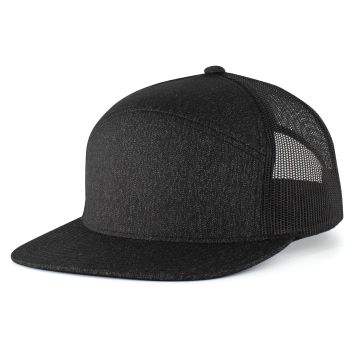 Augusta Sportswear P710 Heather 6-Panel Arch Trucker Snapback Cap