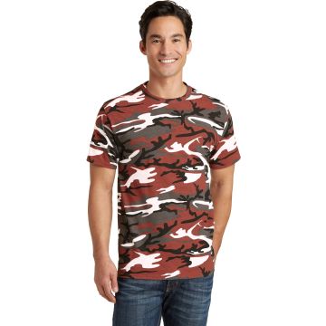 Port & Company &  Core Cotton Camo Tee.  PC54C