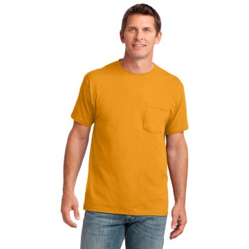 Port & Company &  Core Cotton Pocket Tee. PC54P