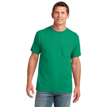 Port & Company &  Core Cotton Pocket Tee. PC54P