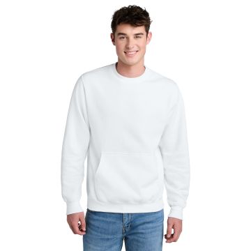 Port & Company PC78PKT Port & Company Core Fleece Crewneck Pocket Sweatshirt PC78PKT - White