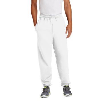 Port & Company PC90P    Port & Company &#174;  - Essential Fleece Sweatpant with Pockets.  PC90P - White