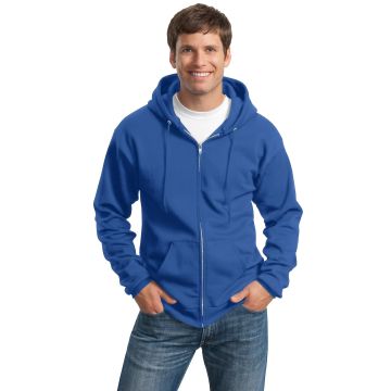 Port & Company &  Tall Essential Fleece Full-Zip Hooded Sweatshirt. PC90ZHT