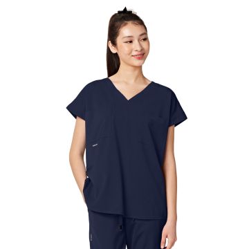 Parkley 1031 Women's Oversized Two-Pocket Dolman REMY V-Neck Top