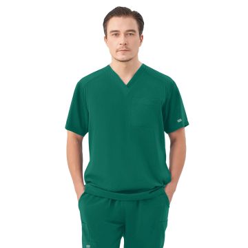 Parkley 1538 Men's Three-Pocket RYDER V-Neck Scrub Top