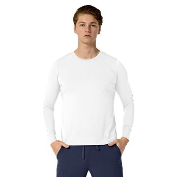 Parkley 5509 Men's Crew Neck Long Sleeve Tee - White