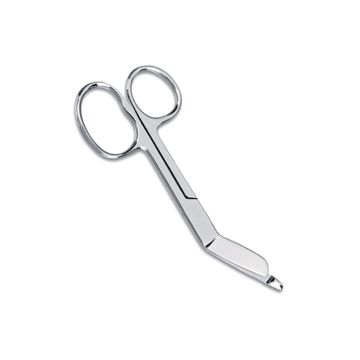 Prestige Medical 144 4.5" Bandage Scissors with One Large Ring