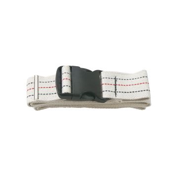 Prestige Medical 620 Cotton Gait Belt with Plastic Buckle - White