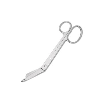 Prestige Medical 73SR 7.25" Bandage Scissors with One Large Ring (Serrated Blades)