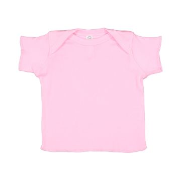 Rabbit Skins R3400 Infant Baby Rib T-Shirt - PINK