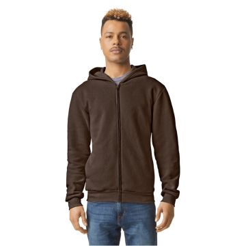 American Apparel RF497 ReFlex Fleece Unisex Full Zip Hoodie - BROWN