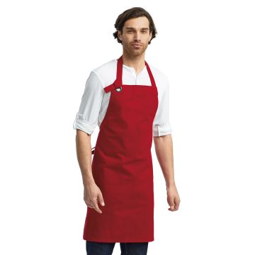 Artisan Collection by Reprime RP130 Unisex Calibre Heavy Cotton Canvas Bib Apron - RED