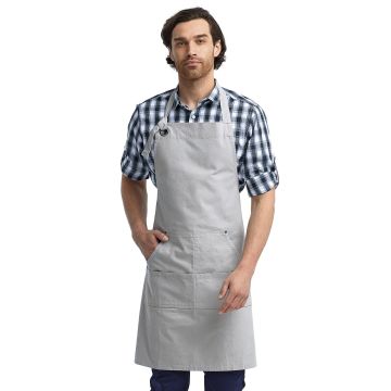 Artisan Collection by Reprime RP137 Unisex "Calibre" Heavy Cotton Canvas Pocket Apron - SILVER