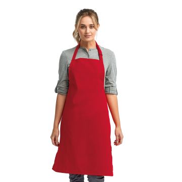 Artisan Collection by Reprime RP150 Unisex 'Colours' Recycled Bib Apron - RED