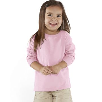 Rabbit Skins RS3302 Toddler Long-Sleeve Fine Jersey T-Shirt - PINK