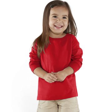 Rabbit Skins RS3302 Toddler Long-Sleeve Fine Jersey T-Shirt - RED
