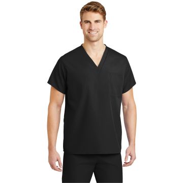 CornerStone SCRUBTOP  DISCONTINUED  Unisex V-neck Scrub Top  SCRUBTOP - Black