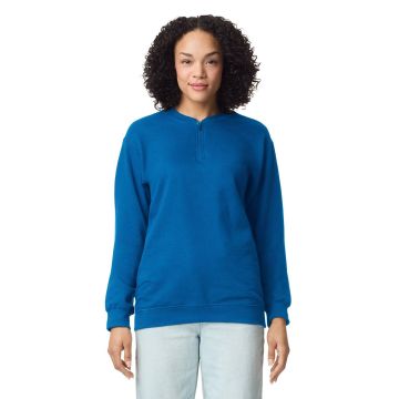 Gildan SF008 Unisex Softstyle Midweight Fleece Quarter-Zip Sweatshirt - ROYAL