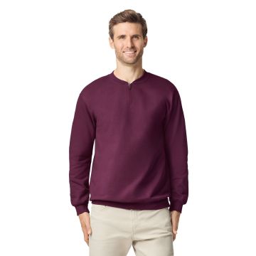 Gildan SF008 Unisex Softstyle Midweight Fleece Quarter-Zip Sweatshirt - MAROON