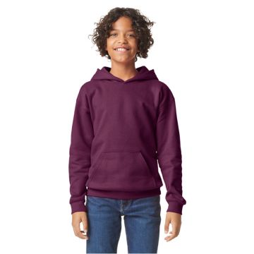 Gildan SF500B Youth Softstyle Midweight Fleece Hooded Sweatshirt - MAROON
