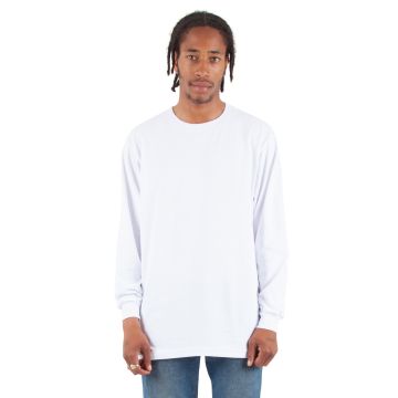 Shaka Wear SHALS Adult 6 oz., Active Long-Sleeve T-Shirt - WHITE