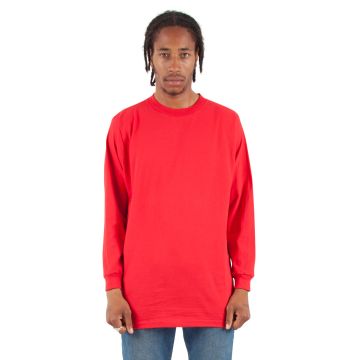Shaka Wear SHALS Adult 6 oz., Active Long-Sleeve T-Shirt - RED