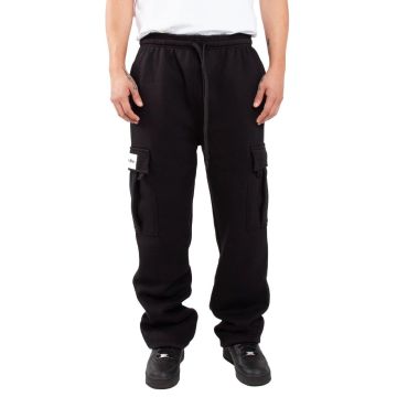 Shaka Wear SHFCP Men's Fleece Cargo Pants - BLACK