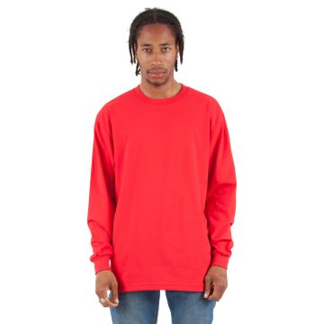 Shaka Wear SHMHLST Tall 7.5 oz., Max Heavyweight Long-Sleeve T-Shirt - RED