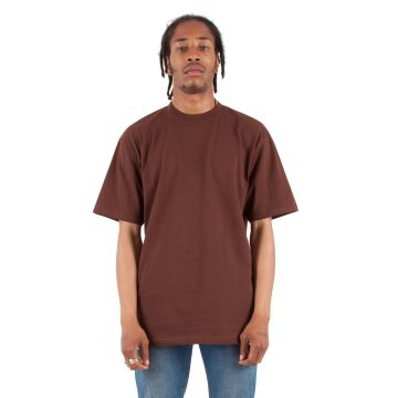 Shaka Wear SHMHSST Tall 7.5 oz., Max Heavyweight Short-Sleeve T-Shirt - BROWN