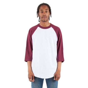 Shaka Wear SHRAG Adult 8.9 oz. 3/4-Sleeve Raglan T-Shirt