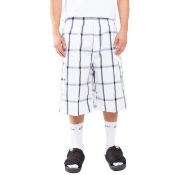 Shaka Wear SHSP Unisex Plaid Shorts - WHITE