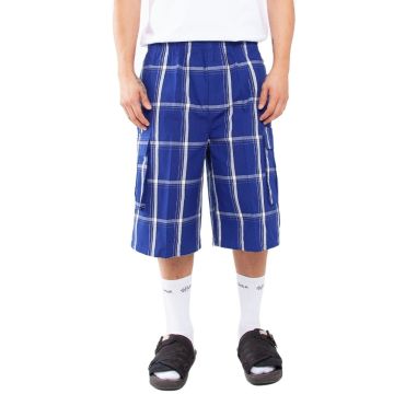 Shaka Wear SHSP Unisex Plaid Shorts - ROYAL