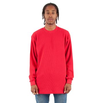 Shaka Wear SHTHRM Adult 8.9 oz., Thermal T-Shirt - RED