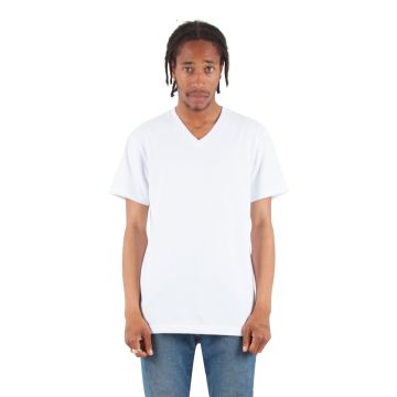 Shaka Wear SHVEE Adult 6.2 oz., V-Neck T-Shirt - WHITE
