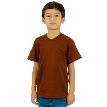 Shaka Wear SHVEEY Youth 5.9 oz., V-Neck T-Shirt - BROWN