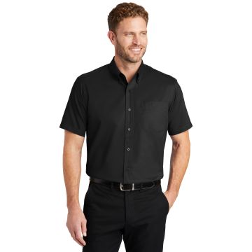 CornerStone SP18 CornerStone &#174;  - Short Sleeve SuperPro &#153;  Twill Shirt. SP18 - Black